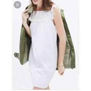 Madewell Sundream Fringe‎ Shift Dress White Womens Size 0